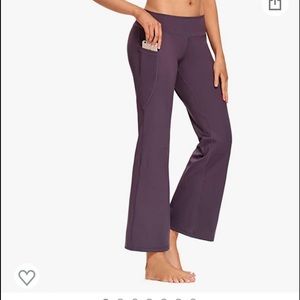 Purple yoga pants